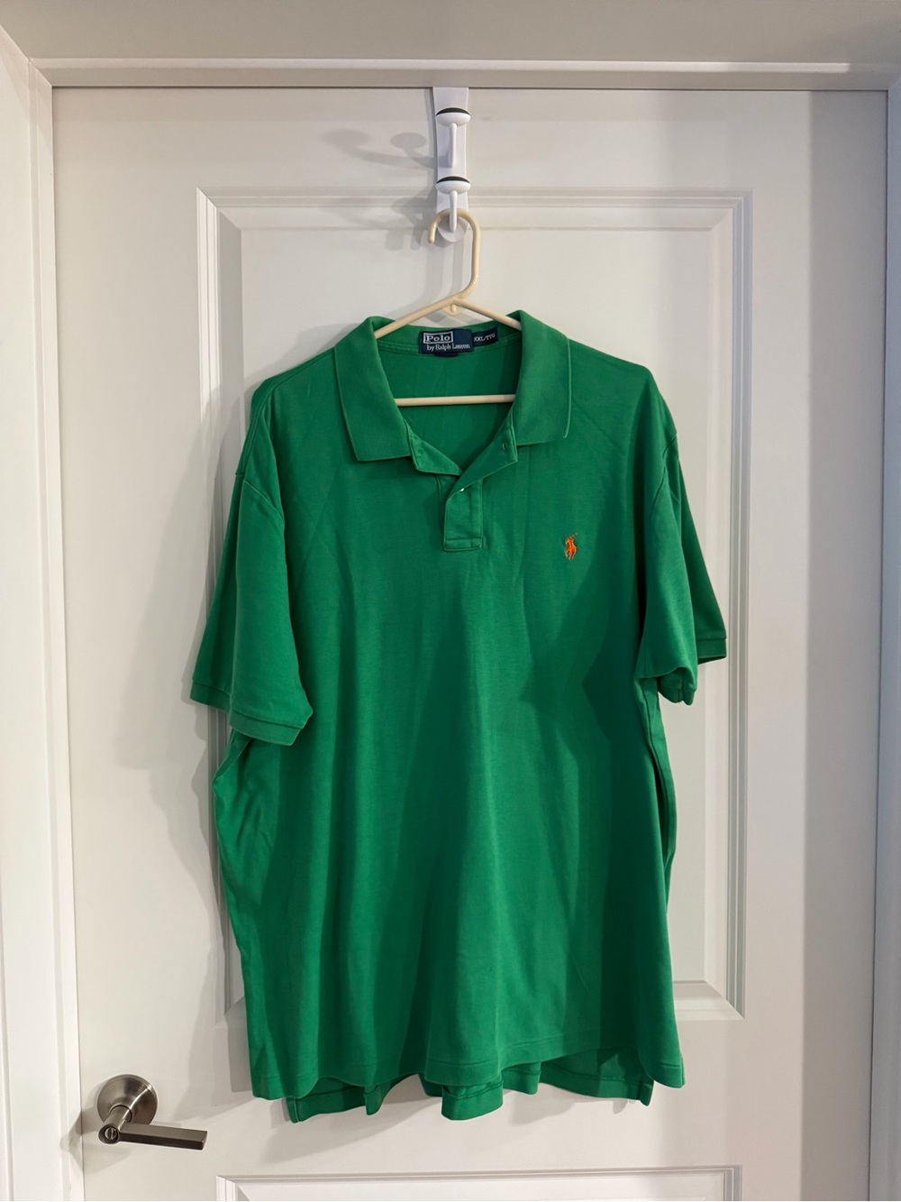 Polo by Ralph Lauren Green Mesh Polo with Orange Pony Logo